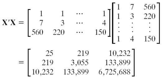 MATH 4780 (MSSC 5780) – Multiple Linear Regression - Matrix Approach